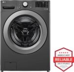 LG - 5.0 Cu. Ft. High-Efficiency Stackable Front Load Washer with 6Motion Technology - Middle Black - Image 4