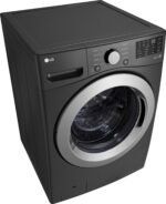 LG - 5.0 Cu. Ft. High-Efficiency Stackable Front Load Washer with 6Motion Technology - Middle Black - Image 6