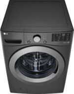 LG - 5.0 Cu. Ft. High-Efficiency Stackable Front Load Washer with 6Motion Technology - Middle Black - Image 7