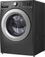 LG - 5.0 Cu. Ft. High-Efficiency Stackable Front Load Washer with 6Motion Technology - Middle Black - Image 5