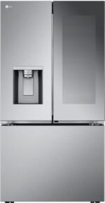 LG Counter-Depth MAX 25.5 Cu. Ft. French Door Smart Refrigerator Mirror InstaView Stainless Steel from Kings Outlet