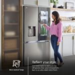 LG Counter-Depth MAX 25.5 Cu. Ft. French Door Smart Refrigerator Mirror InstaView Stainless Steel from Kings Outlet
