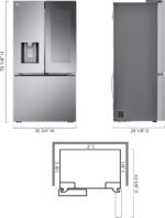 LG Counter-Depth MAX 25.5 Cu. Ft. French Door Smart Refrigerator Mirror InstaView Stainless Steel from Kings Outlet