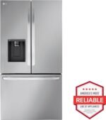 LG Counter-Depth MAX 25.5 Cu. Ft. French Door Smart Refrigerator Dual Ice Stainless Steel from Kings Outlet