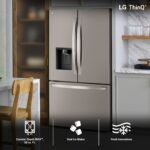 LG Counter-Depth MAX 25.5 Cu. Ft. French Door Smart Refrigerator Dual Ice Stainless Steel from Kings Outlet