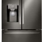 LG - 27.7 Cu. Ft. French Door Smart Refrigerator with External Ice and Water - Black Stainless Steel