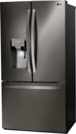 LG 27.7 Cu. Ft. French Door Smart Refrigerator External Ice Water Black Stainless Steel from Kings Outlet
