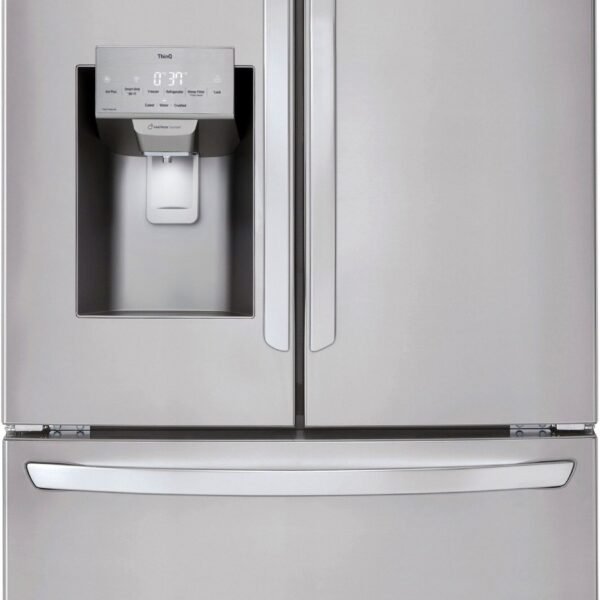 LG 27.7 Cu. Ft. French Door Smart Refrigerator External Ice Water Stainless Steel from Kings Outlet