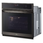 LG - 30" Smart Built-In Single Electric Convection Wall Oven with Air Fry - Black Stainless Steel - Image 3