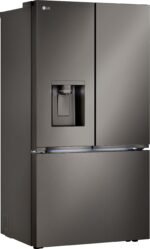 LG - Counter-Depth MAX 25.5 Cu. Ft. French Door Smart Refrigerator with Four Kinds of Ice - Black Stainless Steel - Image 2