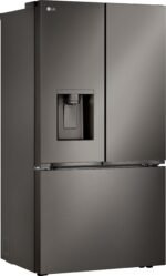 LG - Counter-Depth MAX 25.5 Cu. Ft. French Door Smart Refrigerator with Four Kinds of Ice - Black Stainless Steel - Image 6
