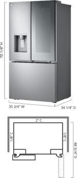 LG - Standard-Depth MAX 30.7 Cu. Ft. French Door-in-Door Smart Refrigerator with Craft Ice - Stainless Steel - Image 3