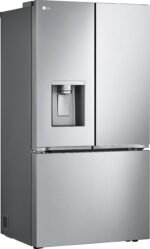 LG - Standard-Depth MAX 30.7 Cu. Ft. French Door Smart Refrigerator with Tall Ice and Water Dispenser - Stainless Steel - Image 2