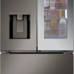 LG - Counter-Depth MAX 25.5 Cu. Ft. French Door-in-Door Smart Refrigerator with Mirror InstaView - Black Stainless Steel