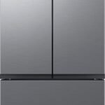 Samsung - 27 cu. ft. 3-Door French Door Counter Depth Smart Refrigerator with Dual Auto Ice Maker - Stainless Steel