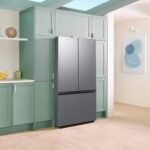 Samsung - 27 cu. ft. 3-Door French Door Counter Depth Smart Refrigerator with Dual Auto Ice Maker - Stainless Steel - Image 3