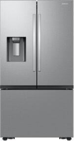 Samsung - 26 cu. ft. French Door Counter Depth Smart Refrigerator with Four Types of Ice - Stainless Steel