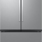 Samsung - 27 cu. ft. French Door Counter Depth Smart Refrigerator with Dual Auto Ice Maker - Stainless Steel