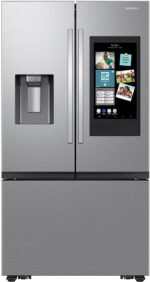 Samsung 25 cu. ft. 3-Door French Door Counter Depth Smart Refrigerator Family Hub Stainless from Kings Outlet