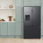 Samsung 31 cu. ft. 3-Door French Door Smart Refrigerator Four Types of Ice Fingerprint from Kings Outlet