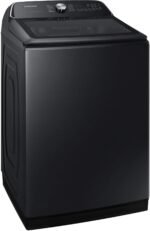 Samsung - 5.5 Cu. Ft. High-Efficiency Smart Top Load Washer with Super Speed Wash - Brushed Black - Image 2