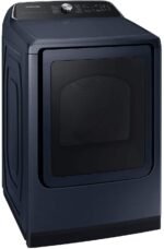 Samsung - 7.4 Cu. Ft. Smart Electric Dryer with Steam and Pet Care Dry - Brushed Navy - Image 2