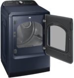 Samsung - 7.4 Cu. Ft. Smart Electric Dryer with Steam and Pet Care Dry - Brushed Navy - Image 5