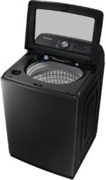 Samsung - 5.4 Cu. Ft. High-Efficiency Smart Top Load Washer with ActiveWave Agitator - Brushed Black - Image 3