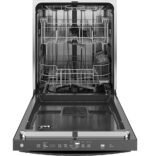 GE - 24" Top Control Built-In Stainless Steel Tub Dishwasher with 3rd Rack, Sanitze Cycle and 45 dBA - Black - Image 4