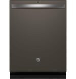 GE - 24" Top Control Built-In Stainless Steel Tub Dishwasher with 3rd Rack, Sanitize Cycle and 45 dBA - Slate