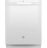 GE - 24" Top Control Built-In Stainless Steel Tub Dishwasher with 3rd Rack, Sanitze Cycle and 45 dBA - White