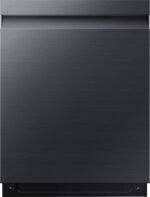 Samsung - 24" AutoRelease Dry Smart Built-In Stainless Steel Tub Dishwasher with 3rd Rack, StormWash, 46 dBA - Fingerprint Resistant Matte Black