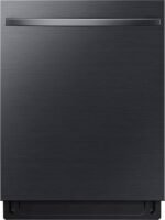 Samsung - 24" AutoRelease Dry Smart Built-In Stainless Steel Tub Dishwasher with 3rd Rack, StormWash, 46 dBA - Fingerprint Resistant Matte Black Steel