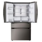 LG Standard-Depth MAX 28.6 Cu. Ft. 4-Door French Door Smart Refrigerator Full-Convert Drawer Black from Kings Outlet