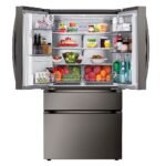 LG Standard-Depth MAX 28.6 Cu. Ft. 4-Door French Door Smart Refrigerator Full-Convert Drawer Black from Kings Outlet