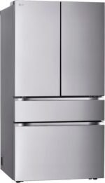 LG - Standard-Depth MAX 29.6 Cu. Ft. 4-Door French Door Smart Refrigerator with Full-Convert Drawer - Stainless Steel - Image 2