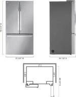 LG - Standard-Depth MAX 31.7 Cu. Ft. French Door Smart Refrigerator with Internal Water Dispenser - Stainless Steel - Image 3