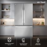 LG - Standard-Depth MAX 31.7 Cu. Ft. French Door Smart Refrigerator with Internal Water Dispenser - Stainless Steel - Image 6