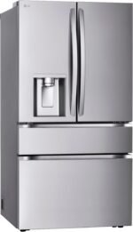 LG Standard-Depth MAX 28.6 Cu. Ft. 4-Door French Door Smart Refrigerator Full-Convert Drawer Stainless from Kings Outlet