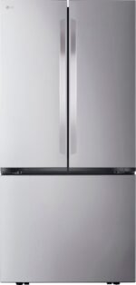 LG Counter-Depth MAX 20.8 Cu. Ft. French Door Smart Refrigerator Ice Stainless Steel from Kings Outlet