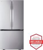 LG Counter-Depth MAX 20.8 Cu. Ft. French Door Smart Refrigerator Ice Stainless Steel from Kings Outlet