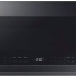 Samsung - 2.1 Cu. Ft. Over-the-Range Microwave with Sensor Cooking and Wi-Fi Connectivity - Matte Black Steel