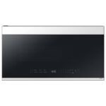 Samsung - Bespoke 2.1 Cu. Ft. Over-the-Range Microwave with Sensor Cooking and Edge to Edge Glass Display - White Glass