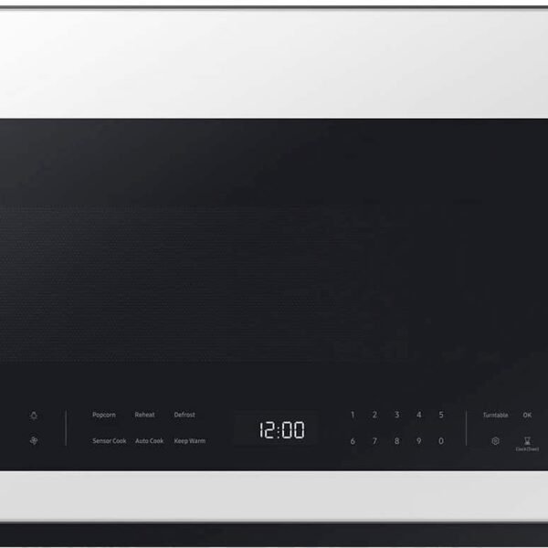 Samsung Bespoke 2.1 Cu. Ft. Over-the-Range Microwave Sensor Cooking Wi-Fi Connectivity White Glass from Kings Outlet