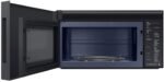 Samsung - Bespoke 2.1 Cu. Ft. Over-the-Range Microwave with Sensor Cooking and Edge to Edge Glass Display - Matte Black Steel - Image 7