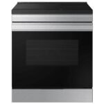 Samsung - Bespoke 6.3 Cu. Ft. Slide-In Electric Induction Range with Anti-Scratch Glass Cooktop - Stainless Steel