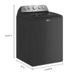 Maytag - 4.8 Cu. Ft. High Efficiency Top Load Washer with Extra Power Button - Volcano Black - Image 2