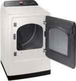Samsung - 7.4 Cu. Ft. Smart Electric Dryer with Steam and Sensor Dry - Ivory - Image 6