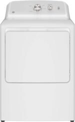 GE - 7.2 Cu. Ft. Electric Dryer with Long Venting up to 120 Ft - White with Silver Matte