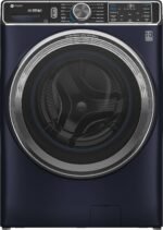 GE Profile - 5.3 Cu. Ft. High-Efficiency Stackable Smart Front Load Washer with Steam and UltraFresh Vent System+ With OdorBlock - Sapphire Blue